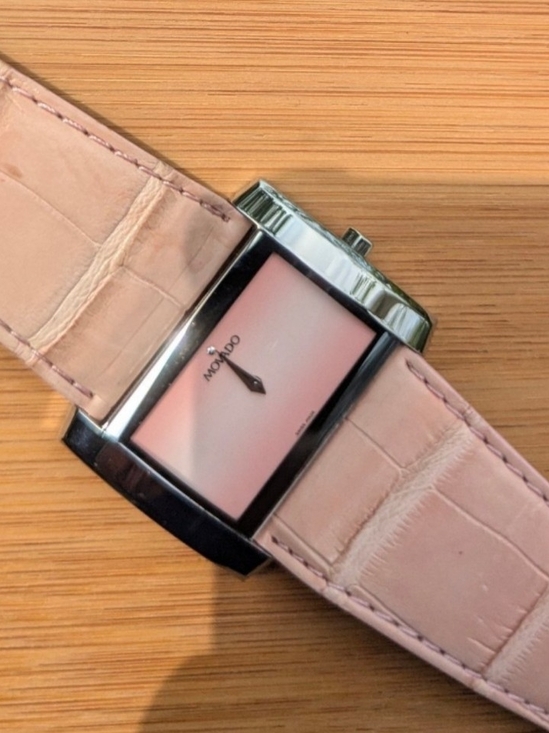 Movado Accessories - Movado Pink Leather Strap Men’s Watch